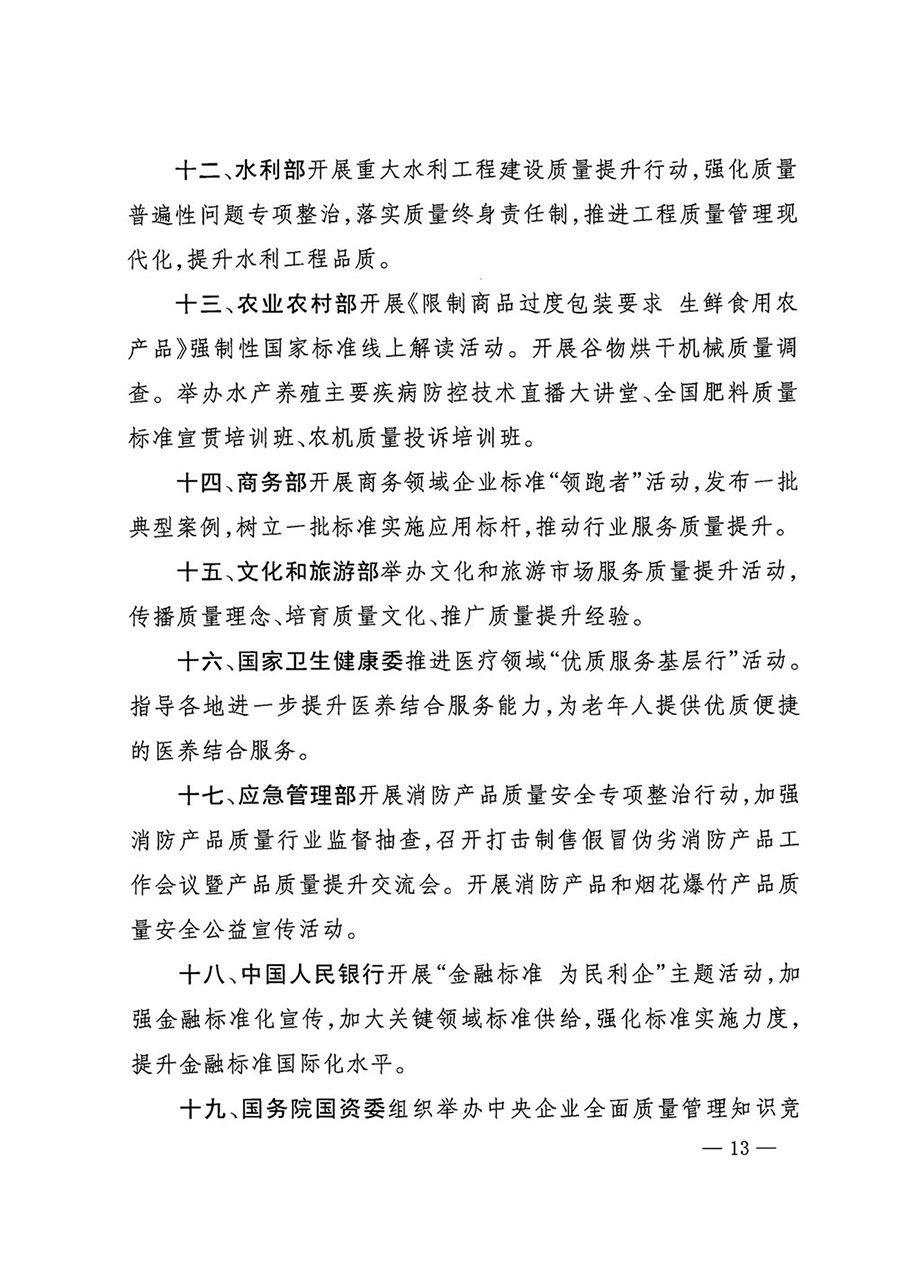 市場監(jiān)管總局等27個(gè)部門發(fā)布《關(guān)于開展2024年全國&ldquo;質(zhì)量月&rdquo;活動(dòng)的通知》國市監(jiān)質(zhì)發(fā)〔2024〕74號(hào)